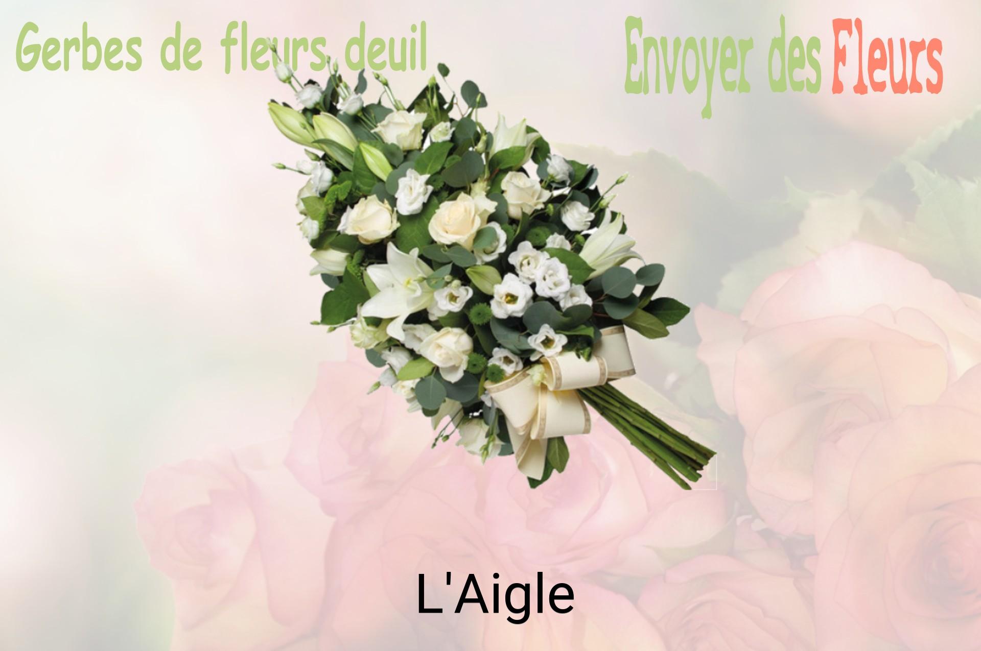 Gerbe de fleurs de deuil livrée à L'Aigle